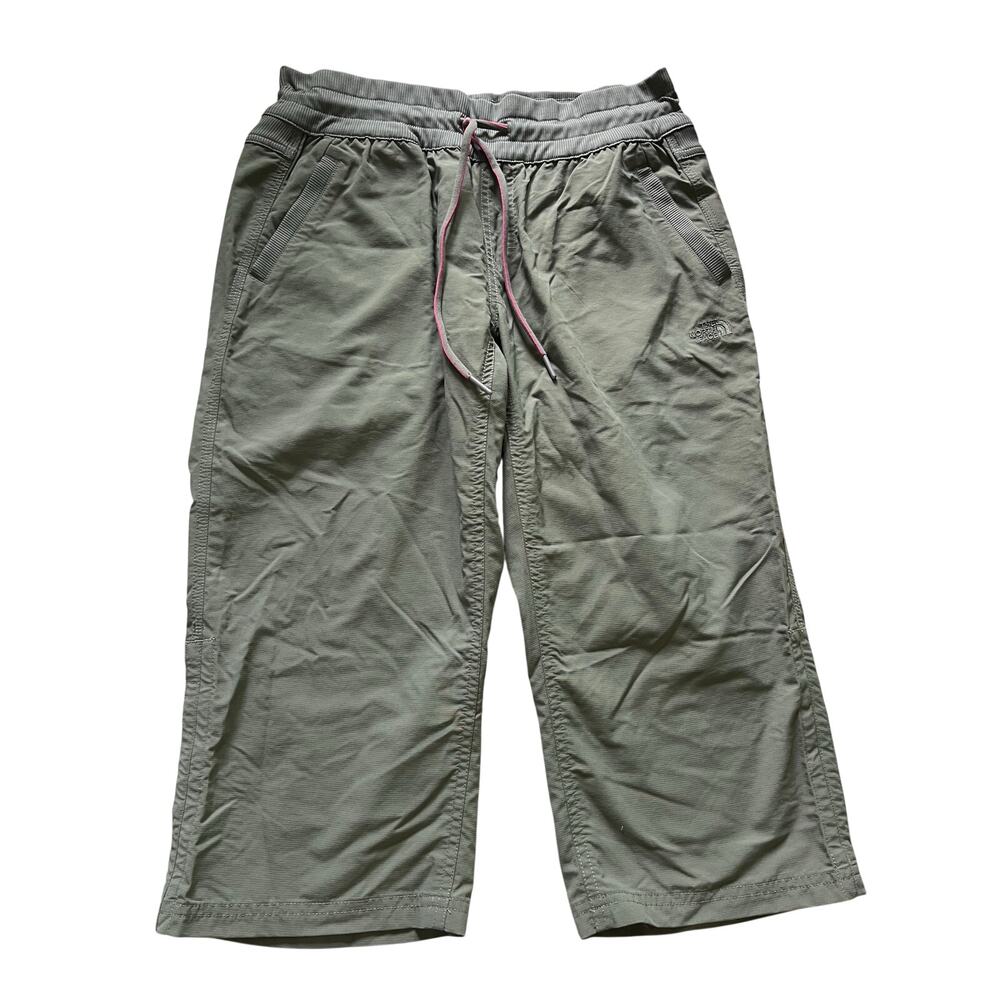 The north face horizon women’s medium capri pants drawstring waist logo cropped